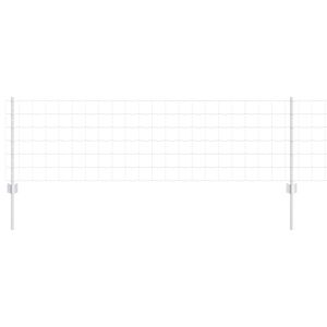 vidaXL Zaun mit Pfosten Silber 0,6 x 50 m Stahl