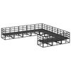 vidaXL Gartensofa-set mit Kissen 11 pcs Schwarz Aluminium