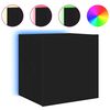 vidaXL TV-Wandschrank mit LED-Leuchten Schwarz 40,5x35x40 cm