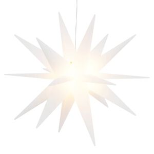 vidaXL LED-Weihnachtsstern Faltbar Wei&szlig; 57 cm