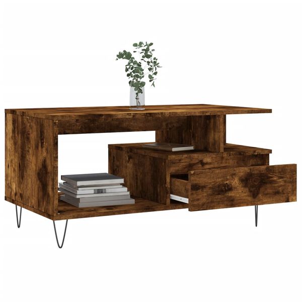 vidaXL Couchtisch R&auml;uchereiche 90x49x45 cm Holzwerkstoff