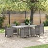 vidaXL Gartentisch Hellgrau 200 x 100 x 73 cm Poly-Rattan