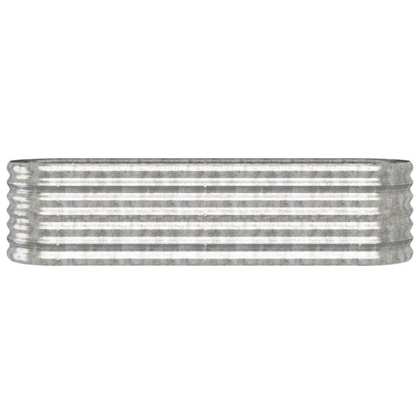 vidaXL Hochbeet Verzinkter Stahl 152x40x36 cm Silbern