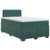 vidaXL Boxspringbett mit Matratze und LED Dunkelgr&uuml;n 120 x 190 cm Samt