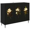 vidaXL Sideboard BREMEN Schwarz Eichen-Optik 102 x 33 x 76 cm