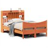 vidaXL Massivholzbett ohne Matratze Wachsbraun 120x190 cm Kiefernholz