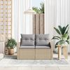 vidaXL Garten-Sofa mit Kissen 123 x 62 x 69 cm Poly-Rattan