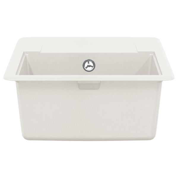 vidaXL Waschbecken Wei&szlig; 560 x 460 mm 80% Quarz und 20% Harz