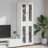 vidaXL Highboard mit Regal FLORIN Wei&szlig; 60 x 35 x 182 cm Holzwerkstoff