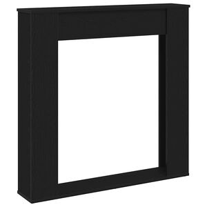vidaXL Kaminumrandung Schwarz Eichen-Optik 100x20x100 cm Holzwerkstoff