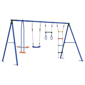 vidaXL Outdoor Schaukelset Mehrfarbig Stahl und PE