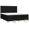 vidaXL Boxspringbett mit Matratze Schwarz 160x200 cm Stoff