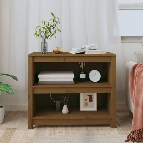 vidaXL B&uuml;cherregal Honigbraun 80x35x68 cm Massivholz Kiefer