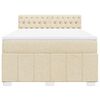 vidaXL Boxspringbett mit Matratze Creme 140x190 cm Stoff