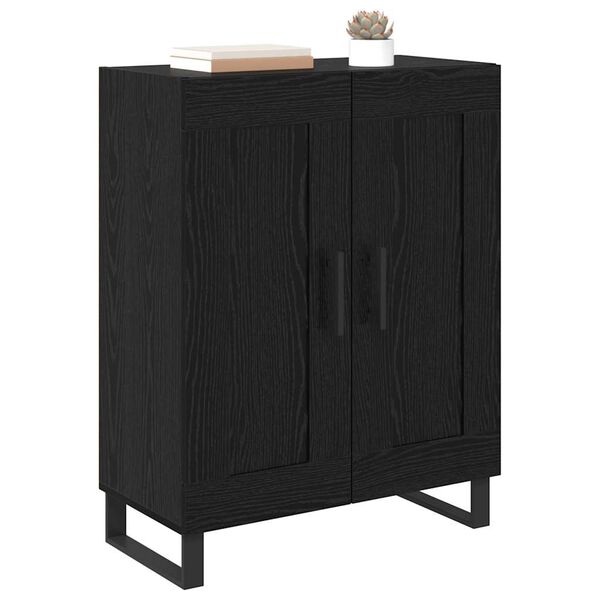 vidaXL Sideboard Schwarz Eichen-Optik 69,5 x 34 x 90 cm