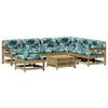 vidaXL 8-tlg. Garten-Lounge-Set mit Kissen Impr&auml;gniertes Kiefernholz