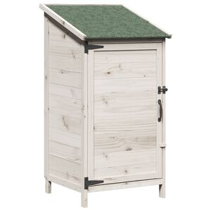 vidaXL Gartenschuppen Wei&szlig; 59 x 56 x 113,5 cm Massivholz aus Fichte