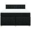 vidaXL Boxspringbett mit Matratze Schwarz 140x190 cm Stoff