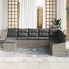 vidaXL Gartensofa-set mit Kissen 8 pcs Hellgrau Poly-Rattan