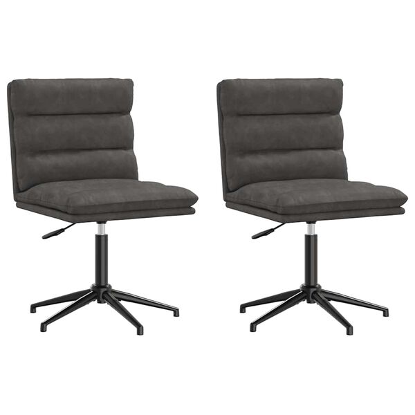 vidaXL Esszimmerstühle 2 Stk. Schwarz Kunstleder