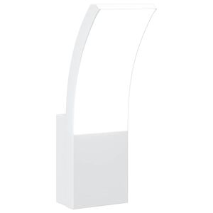 vidaXL LED-Au&szlig;enwandleuchte Wei&szlig; Aluminiumdruckguss