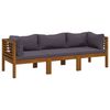 vidaXL 3-Sitzer-Gartensofa mit Auflage Akazie Massivholz