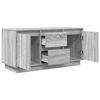 vidaXL TV-Schrank mit LED-Leuchten Grau Sonoma 100x41x50 cm