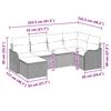 vidaXL Gartensofa-set 6 pcs Grau Poly-Rattan