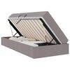 vidaXL Aufbewahrungsbett mit Matratze Taupe 90 x 190 cm Polyester