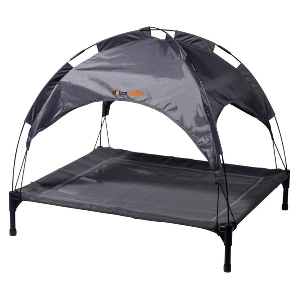 dobar Outdoor Hundeliege mit Dach Anthrazit