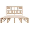 vidaXL Massivholzbett mit Regal ohne Matratze 160x200 cm Kiefernholz