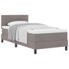 vidaXL Boxspringbett mit Kopfteil Taupe 90 x 200 cm Stoff