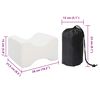 vidaXL Knee Pillow Wei&szlig; Memory-Schaum und Polyester 26 x 21,5 x 15 cm