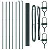 vidaXL Zaunpfosten Gr&uuml;n 10 x 1,5 m (16 x 16 mm Gitter) Stahl und PVC