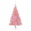 vidaXL K&uuml;nstlicher vorbeleuchteter Weihnachtsbaum Rosa 120 cm PVC