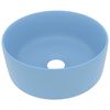 vidaXL Luxuri&ouml;ses Waschbecken Rund Matt Hellblau 40x15 cm Keramik