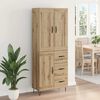vidaXL Highboard Artisan-Eiche 69,5 x 34 x 180 cm Holzwerkstoff