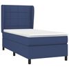 vidaXL Boxspringbett mit Matratze Blau 90x190 cm Stoff