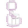 vidaXL Badezimmerm&ouml;bel-Set Wandmontiert 3 pcs Altholz Holzwerkstoff