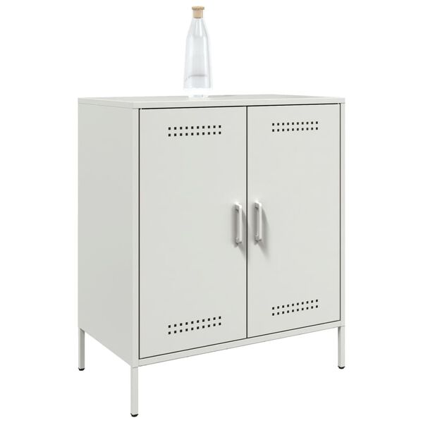 vidaXL Sideboard Weiß 68x39x79 cm Stahl