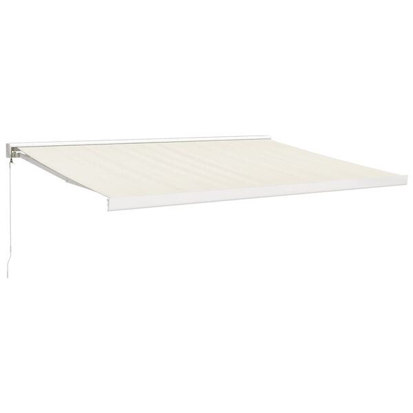 vidaXL Markise Einziehbar Creme 4x3 m Stoff und Aluminium