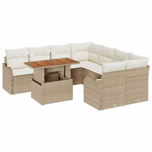 vidaXL Garten-Sofa-Set mit Kissen 7 pcs Beige und Creme