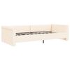 vidaXL Tagesbett mit Matratze USB Creme Stoff 90x200 cm