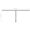 vidaXL Markise Manuell Einziehbar mit LED 600x350 cm Orange Braun