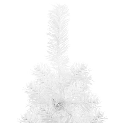 vidaXL Künstlicher Halb-Weihnachtsbaum mit Ständer Schlank Weiß 150 cm
