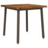 vidaXL 60 x 55 x 75 cm Massivholz Akazie Natur und Kaffee Rechtwinklig
