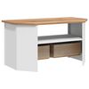 vidaXL TV-Eckschrank Wei&szlig; 93 x 49 x 49 cm Massivholz Panama-Kiefer
