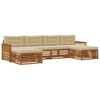 vidaXL Sofagarnituren mit Kissen 6 pcs Massivholz Akazie