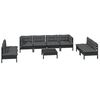 vidaXL 9-tlg. Garten-Lounge-Set mit Kissen Massivholz Kiefer