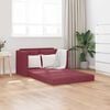 vidaXL Bodensofa mit Schlaffunktion Weinrot 112x174x55 cm Stoff